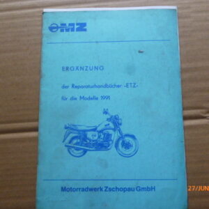 MZ ETZ Modelle Ergänzung zum Reparaturhandbuch