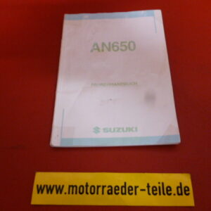 Suzuki AN 650 Fahrerhandbuch