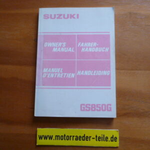 Suzuki GS 850 G Fahrer-Handbuch