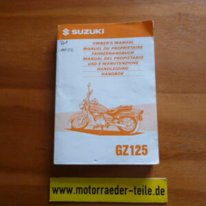 Suzuki GZ 125 Fahrerhandbuch