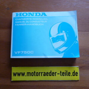 Honda VF 750 C Fahrerhandbuch Typ RC 43